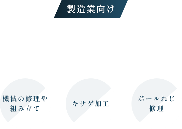 製造業向け 急な機械トラブルも お任せください 機械の修理や組み立て キサゲ加工 ボールねじ修理